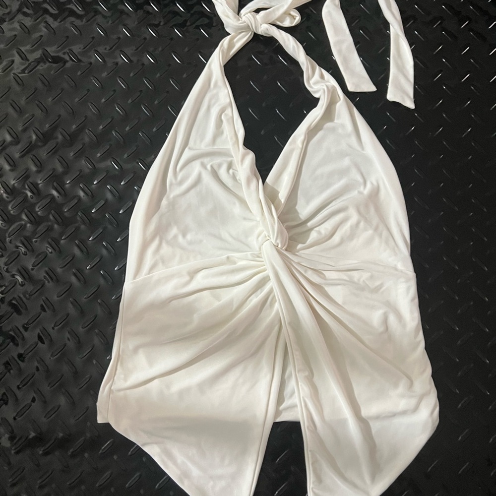 Windsor Cream Halter Top